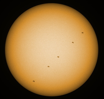 Sonnentransit der ISS - 2021